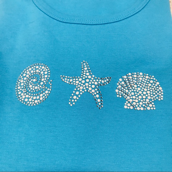 NWOT Sea Salt Women’s Top w/ beads/rhinestones szS - Picture 8 of 8